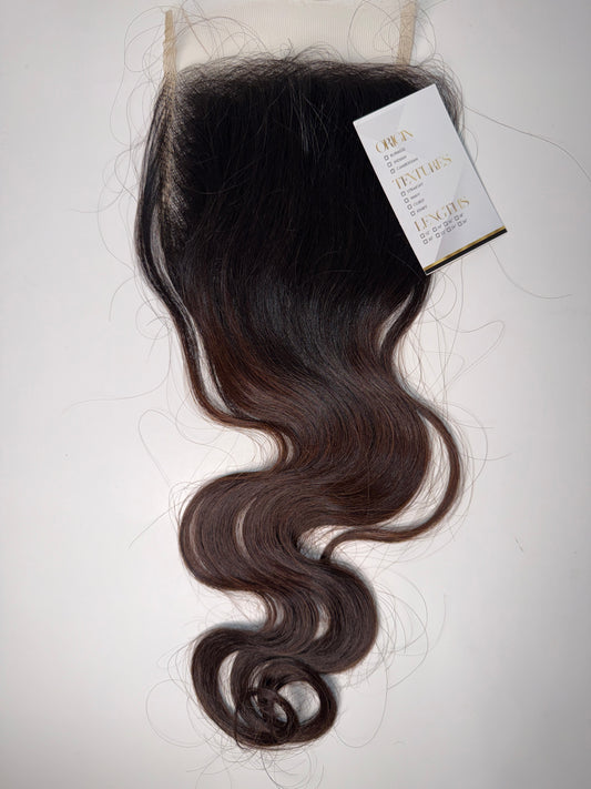 Raw Cambodian HD 5x5 Sunkissed Wavy Closure